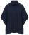 Ulla Popken 820620 Sweter ponczo z golfem Granatowa - Ponczo i peleryny - 