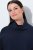 Ulla Popken 820620 Sweter ponczo z golfem Granatowa - Ponczo i peleryny - 