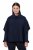 Ulla Popken 820620 Sweter ponczo z golfem Granatowa - Ponczo i peleryny - 