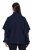 Ulla Popken 820620 Sweter ponczo z golfem Granatowa - Ponczo i peleryny - 