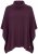 Ulla Popken 820620 Sweter ponczo z golfem Śliwkowa - Ponczo i peleryny - 