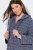 Ulla Popken 821543 Szlafrok frotte w paski Antracytowa - Szlafroki - 