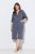 Ulla Popken 821543 Szlafrok frotte w paski Antracytowa - Szlafroki - 
