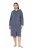 Ulla Popken 821543 Szlafrok frotte w paski Antracytowa - Szlafroki - 