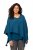 Ulla Popken Knit Pointed Hem Poncho Cerulean - Bluzy & bluzy z kapturem - 