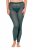 Ulla Popken 823383 Legginsy rajstopowe w kropki Oliwkowa - Rajstopy & skarpetki - 