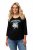 Ulla Popken Horticultural Graphic Floral Tee Black - Koszulki z nadrukiem dla kobiet - 
