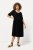 Ulla Popken 829837 Sukienka z domieszką lnu z krótkim rękawem Czarna - Sukienki letnie - Letnie sukienki plus size