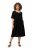 Ulla Popken 829837 Sukienka z domieszką lnu z krótkim rękawem Czarna - Sukienki letnie - Letnie sukienki plus size