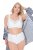 Ulla Popken 834307 Majtki modelujące z koronką Złamana biel - Bielizna modelująca - 