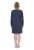 Ulla Popken 834371 Sukienka dresowa w paski Granatowa - Sukienki dresowe - 