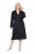 Ulla Popken 834837 Szlafrok kimono z koronką Czarna - Szlafroki - 