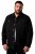 Men+ 446 Kurtka jeansowa z kieszeniami na piersi Czarna - Kurtki Męskie Duże Rozmiary - Kurtki Duże rozmiary 2XL-8XL