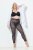 Ulla Popken 837935 Wzorzyste legginsy rajstopowe Czarna - Rajstopy & skarpetki - 