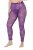 Ulla Popken 837935 Wzorzyste legginsy rajstopowe Fioletowa - Rajstopy & skarpetki - 