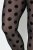 Ulla Popken 837949 Wzorzyste legginsy rajstopowe Czarna - Rajstopy & skarpetki - 