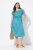 Ulla Popken 838483 Sukienka w zwierzęcy wzór Turkusowa - Sukienki letnie - Letnie sukienki plus size