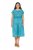Ulla Popken 838483 Sukienka w zwierzęcy wzór Turkusowa - Sukienki letnie - Letnie sukienki plus size