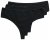 Ulla Popken 838637 Stringi 3 szt. Czarna - Majtki - 
