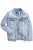 Men+ 394 Kurtka jeansowa z kieszeniami na piersi Jasnoniebieski - Kurtki Męskie Duże Rozmiary - Kurtki Duże rozmiary 2XL-8XL