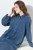 Ulla Popken 840972 Sukienka dresowa z falbanami Indygo - Sukienki dresowe - 