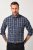 JP1880 Checked Shirt Long Sleeve Kent Collar Anthracite - Koszule - Koszule 2XL-10XL
