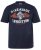 JP1880 T-Shirt Short Sleeve Chest Print Navy - Koszulki - T-shirty meskie Duże Rozmiary - 2XL-14XL