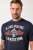 JP1880 T-Shirt Short Sleeve Chest Print Navy - Koszulki - T-shirty meskie Duże Rozmiary - 2XL-14XL