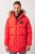 JP1880 Parka Quilted Faux Fur Hood Red - Kurtki Męskie Duże Rozmiary - Kurtki Duże rozmiary 2XL-8XL
