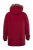 Men+ 619 Parka funkcyjna z kapturem ze sztucznym futrem Bordowa - Kurtki Męskie Duże Rozmiary - Kurtki Duże rozmiary 2XL-8XL