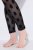 Ulla Popken 842886 Wzorzyste legginsy rajstopowe Czarna - Rajstopy & skarpetki - 