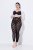 Ulla Popken 842886 Wzorzyste legginsy rajstopowe Czarna - Rajstopy & skarpetki - 