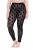 Ulla Popken 842886 Wzorzyste legginsy rajstopowe Czarna - Rajstopy & skarpetki - 