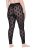 Ulla Popken 842886 Wzorzyste legginsy rajstopowe Czarna - Rajstopy & skarpetki - 
