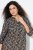 Ulla Popken 842936 Sukienka w paski z rękawem 3/4 Granatowa - Sukienki wieczorowe - Wieczorowe sukienki plus size