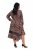 Ulla Popken 842979 Sukienka w zwierzęcy wzór Brązowa - Sukienki midi - Sukienki midi w dużych rozmiarach