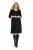 Ulla Popken 843326 Sukienka dresowa z rękawem 3/4 Czarna - Sukienki dresowe - 