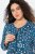 Ulla Popken 844722 Wzorzysta sukienka dresowa Petrolowa - Sukienki dresowe - 