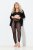 Ulla Popken 844970 Wzorzyste legginsy rajstopowe Czarna - Rajstopy & skarpetki - 