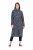 Ulla Popken 844993 Wzorzysta sukienka dresowa Granatowa - Sukienki dresowe - 