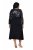 Ulla Popken 845151 Sukienka w paski z dekoltem w szpic Czarna - Sukienki wieczorowe - Wieczorowe sukienki plus size