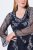 Ulla Popken 845366 Sukienka z cekinami w kwiaty Granatowa - Sukienki wieczorowe - Wieczorowe sukienki plus size