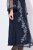 Ulla Popken 845366 Sukienka z cekinami w kwiaty Granatowa - Sukienki wieczorowe - Wieczorowe sukienki plus size