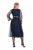 Ulla Popken 845366 Sukienka z cekinami w kwiaty Granatowa - Sukienki wieczorowe - Wieczorowe sukienki plus size