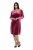 Ulla Popken 845573 Aksamitna sukienka z długim rękawem Bordowa - Sukienki wieczorowe - Wieczorowe sukienki plus size
