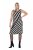 Ulla Popken 845784 Dzianinowa sukienka w paski Czarna - Sukienki letnie - Letnie sukienki plus size