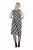 Ulla Popken 845784 Dzianinowa sukienka w paski Czarna - Sukienki letnie - Letnie sukienki plus size