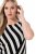 Ulla Popken 845784 Dzianinowa sukienka w paski Czarna - Sukienki letnie - Letnie sukienki plus size