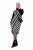 Ulla Popken 845784 Dzianinowa sukienka w paski Czarna - Sukienki letnie - Letnie sukienki plus size
