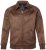 JP1880 846200 Kurtka bomber z imitacji zamszu Ciemnobrązowa - Kurtki Męskie Duże Rozmiary - Kurtki Duże rozmiary 2XL-8XL